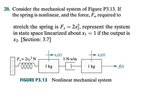 Solved 20 Consider The Mechanical System Of Figure P313
