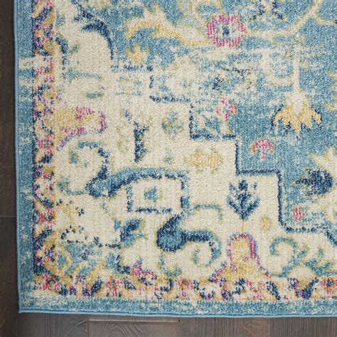 Nourison Passion Psn03 Blue Area Rug Incredible Rugs And Decor