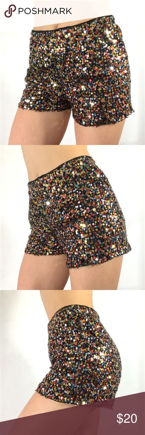 Forever 21 Multi Color Sequin Party Hot Shorts M Sequin Shorts From Forever 21 Brand New With