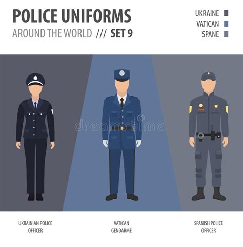 Police Uniforms Around The World Suit Clothing Asian Police Officers