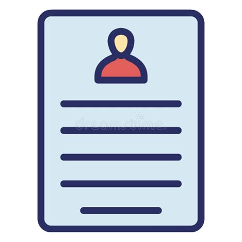Biodata Glyph Style Vector Icon Which Can Easily Modify Or Edit Stock