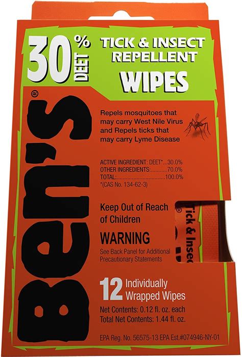 Ben S Deet Mosquito Tick And Insect Repellent Wipes Count One