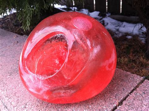 Ice Sculpture Put Several Drops Of Food Coloring In A Balloon Fill
