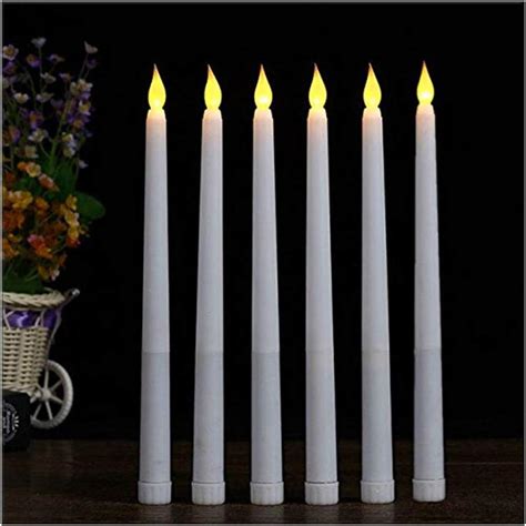 Lacgo 11 Inch Led Flameless Taper Candle For Dinner Flickering