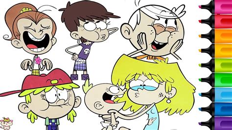 The Loud House Coloring Book Pages Compilation Lincoln Lily Luan Lori