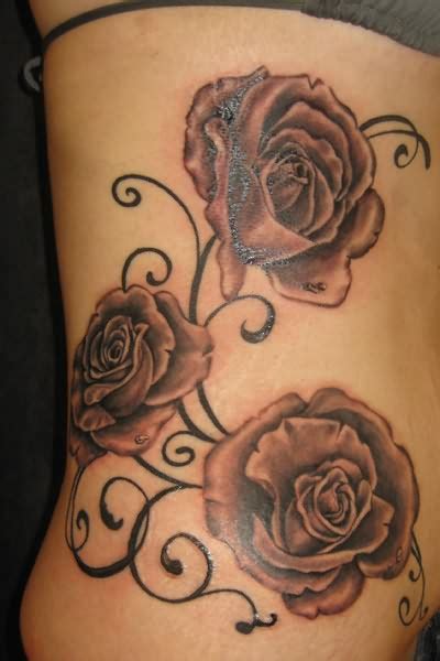 Big Rose Flowers Tattoo