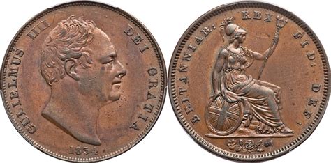 Great Britain 1834 William Iv Penny Pcgs Ms 62 Bn Русские монеты из
