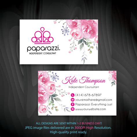 Upload your text, images and company logo to customize your card just the way you want. Personalized Paparazzi Business Cards, by digitalart on Zibbet