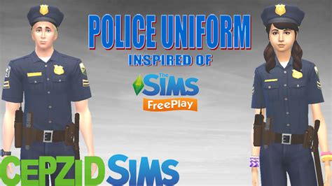 Unisex The Sims Freeplay Police Uniform Simsworkshop