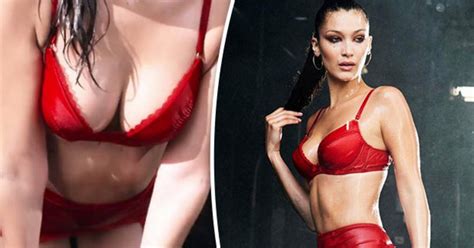 Bella Hadid Gets Sweaty In Red Underwear And Stilettos During Racy Workout Video Daily Star