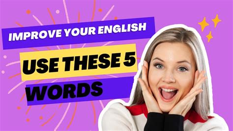 Use These 5 Words Advanced Words Youtube
