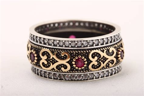 Authentic Sultan Turkish Handmade Jewelry Ruby Topaz 925 Etsy