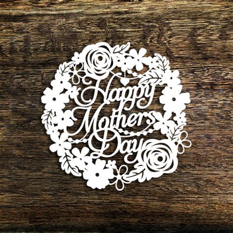 Papercut Template Happy Mothers Day Card Making Tpdf Jpeg For