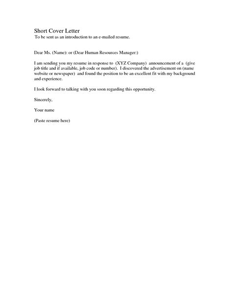 Simple Cover Letter Examples For Resume How To Write A Cover Letter