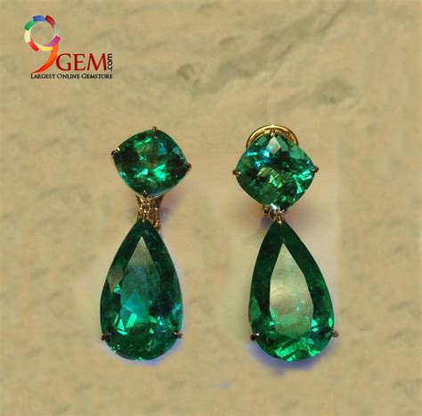 An Exquisite Emerald Gemstone Earring Pair Such As This Surely Deserves