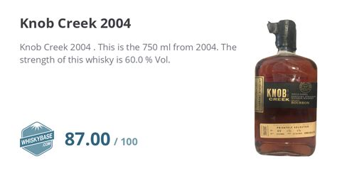 Knob Creek 2004 Ratings And Reviews Whiskybase