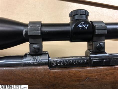 Armslist For Sale Cz 527 Carbine 223 Rem With Swift 4 12x40 Scope