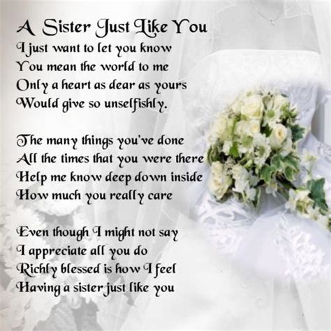 Sister Wedding Poems Wedding Poems Father Of The Bride Sister