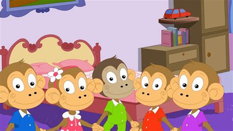 Five Little Monkeys Baby Nursery Rhymes For Kids