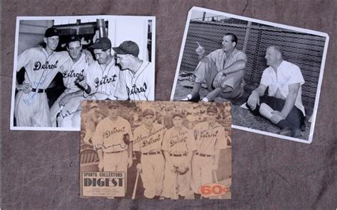 Hank Greenberg Autograph Collection Of Four