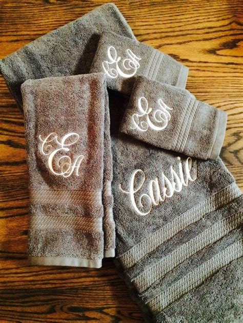 Monogrammed Towel Set By Ptthreads On Etsy Listing