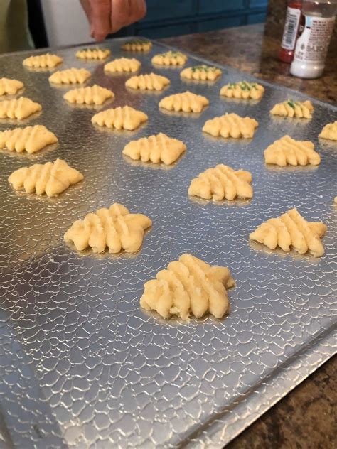 They're buttery and sweet and, with the right recipe, hold their intricate shape when baked. Paula Deen Spritz Cookie Recipe : This recipe is the best ...