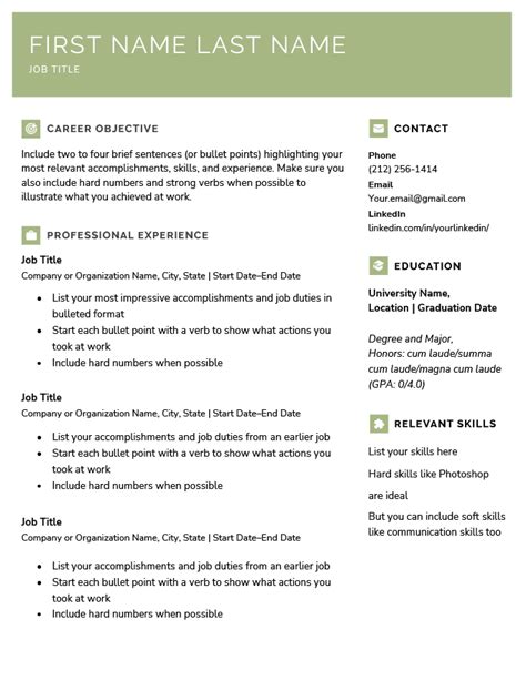 6 Downloadable Blank Resume Templates