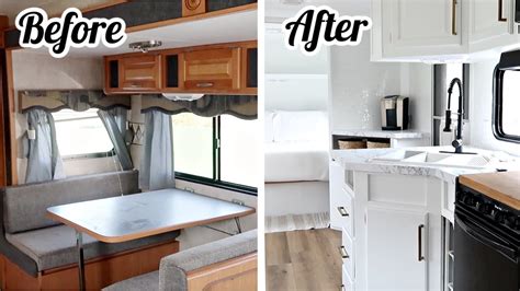 Tiny Home Rv Camper Remodel Makeover Diy How To Tiny House Tour Youtube