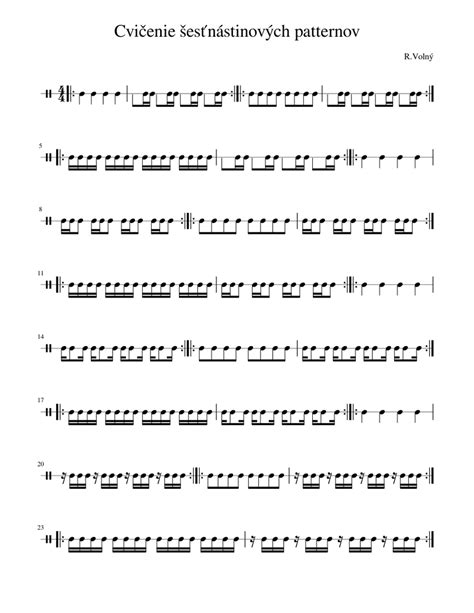 Snare Drum 16th Note Patterns Practice Sheet Music For Snare Drum Solo