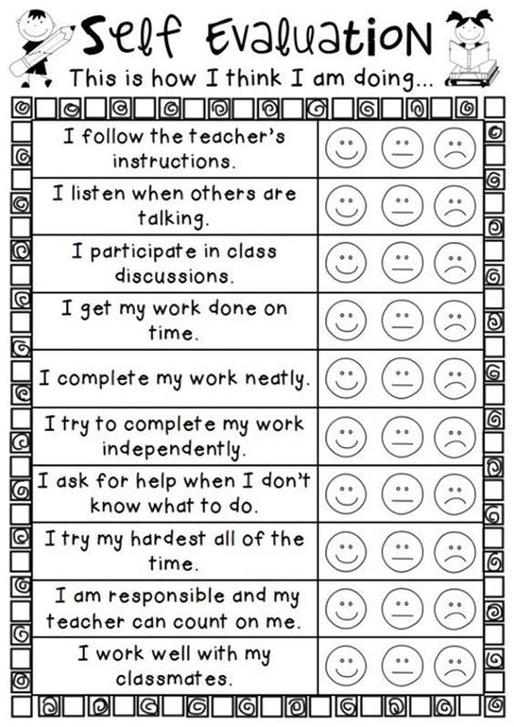 10th Grade Reflection Worksheet