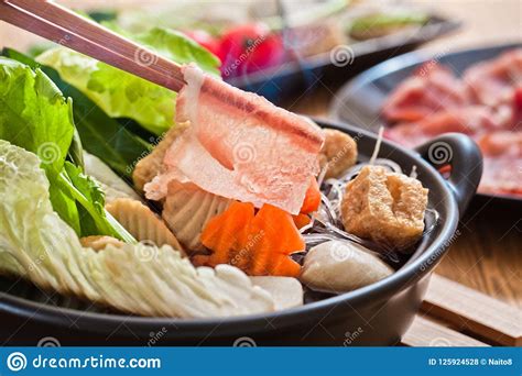 Shabu Shabu Hot Pot Stock Photo Image Of Japanese Pork