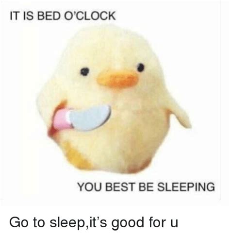 It Is Bed Oclock You Best Be Sleeping Go To Sleepits Good For U Go