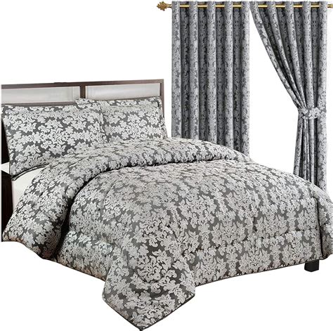 Jacquard Quilted 3 Pieces Bedspread Modern Floral Comforter Bedding Set