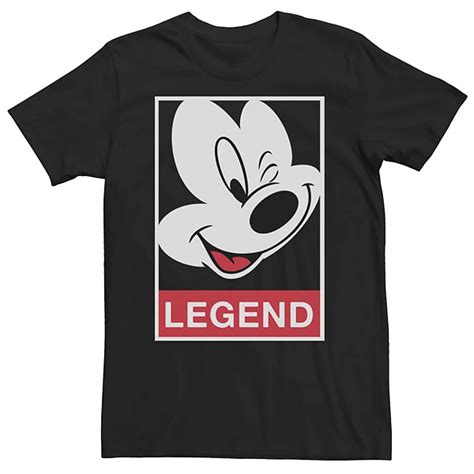 Big And Tall Disney Mickey Mouse Legend Winking Portrait Tee