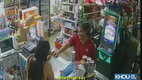 Man Caught On Camera Robbing Store After Asking For Change For Hpd Says Khou Com