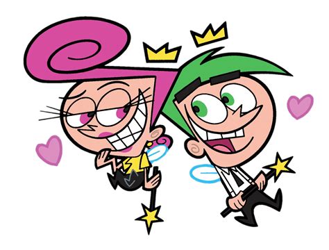 Los Padrinos Mágicos Personajes Wanda Y Cosmo Enamorados Png