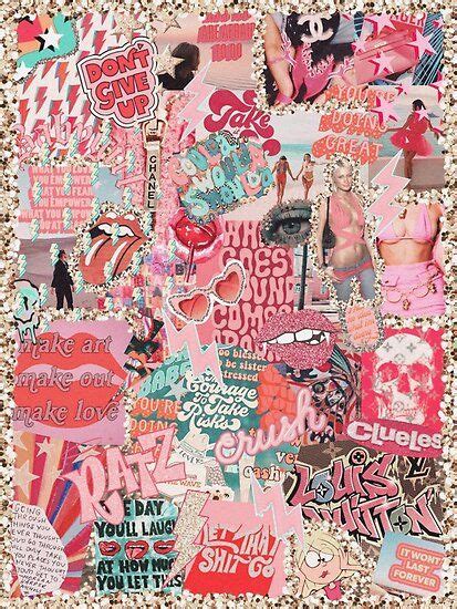 Pink Vibez Collage Poster By Designsbycat Collage