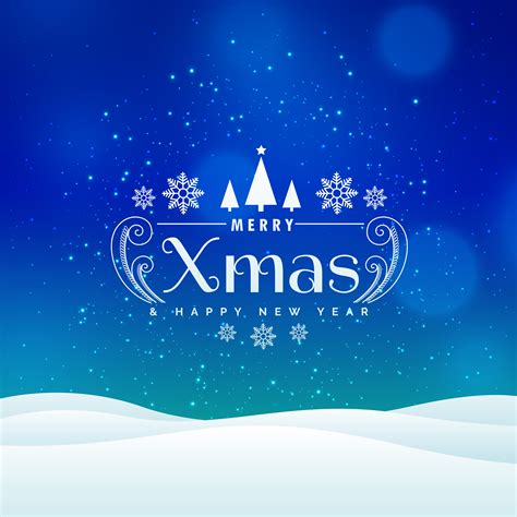 Merry Christmas Winter Landscape Design With Snow Download Free