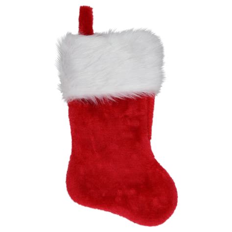20 Traditional Red With White Cuff Hanging Christmas Stocking