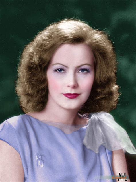 Colors For A Bygone Era Greta Garbo 1905 1990 Colorized From A