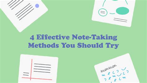 4 Effective Note Taking Methods You Should Try Learn Mossery