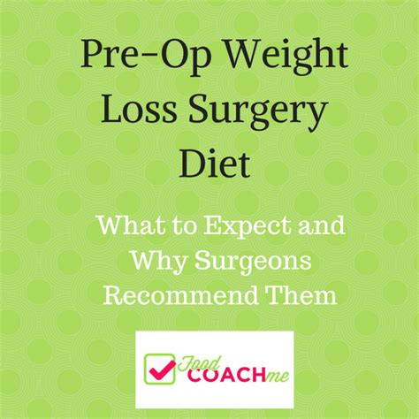 Preop Weight Loss Surgery Diets Bariatric Food Coach
