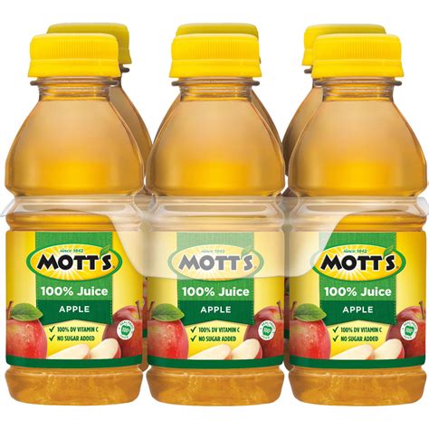 Motts 100 Original Apple Juice 8 Fl Oz 6 Count