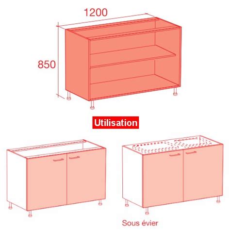 meuble bas cuisine 40 cm 3 tiroirs