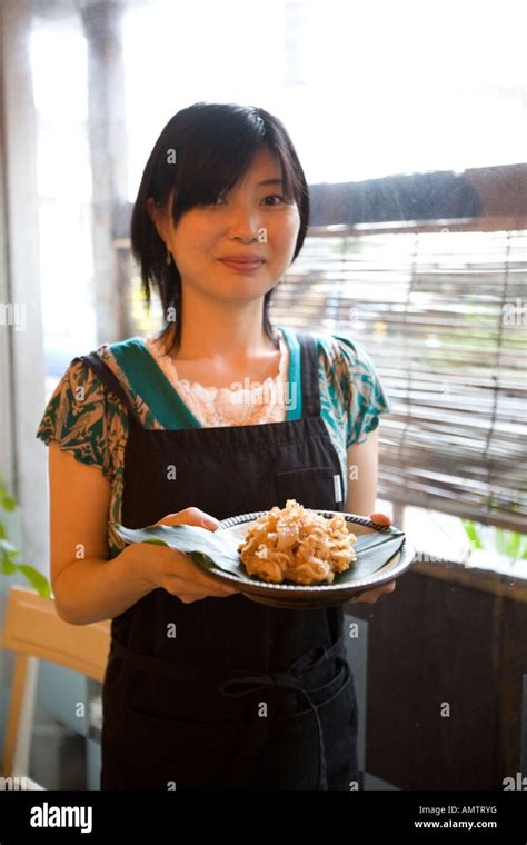 Waitress Serving Food Stock Photo Alamy