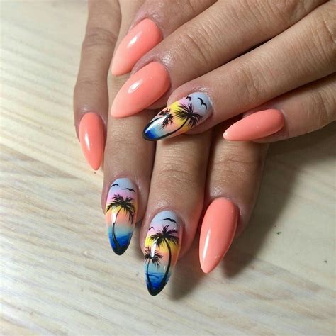 58 Hottest Beach Nail Ideas Designs For Summer Beach Nails Summer Nails Vacation Nails