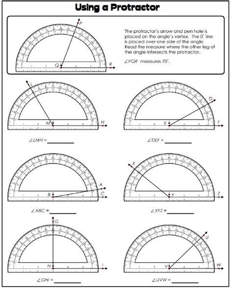 Measuring Angles Worksheet With Protractor Pdf Askworksheet