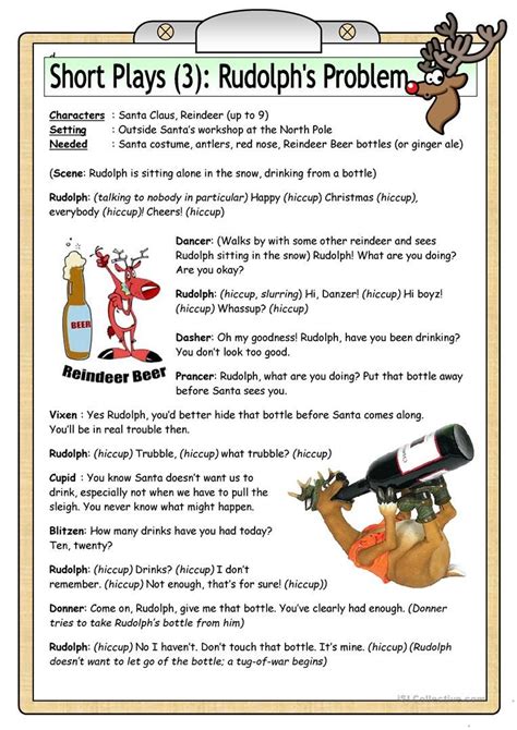Short Plays 3 Rudolph´s Problem English Esl Worksheets For Distance Learning And Physical
