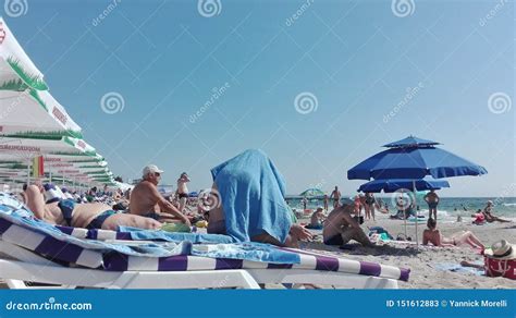Odessa Ukraine Panoramic View Of One Of The Most Beautiful Beaches Of Odessa Editorial Stock
