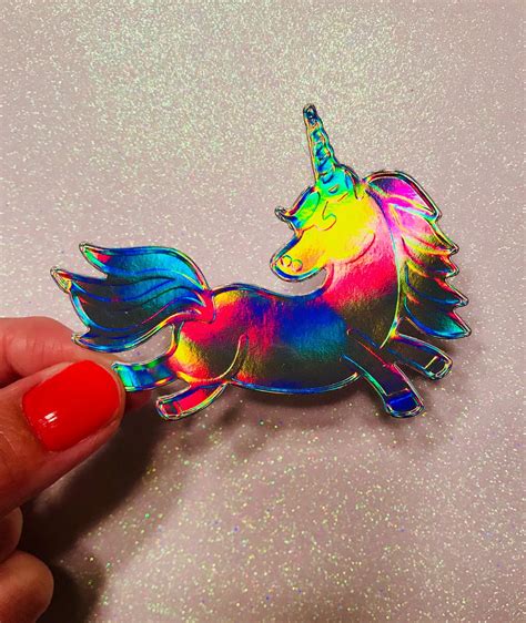 Unicorn Sticker Unicorn Holographic Hologram Sticker Etsy